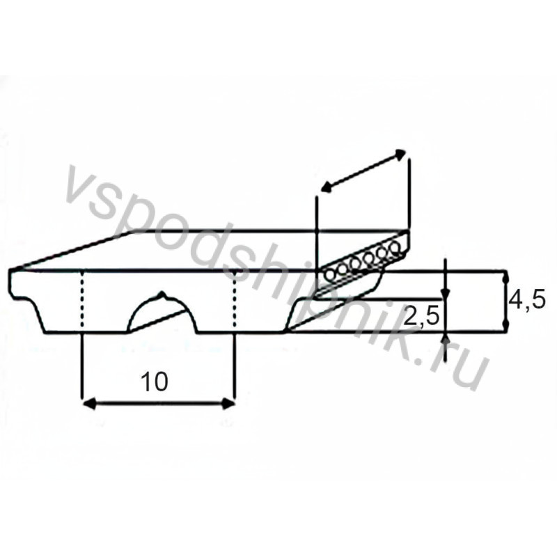 Ремень зубчатый AT10 1230 (W=50) Megadyne 360