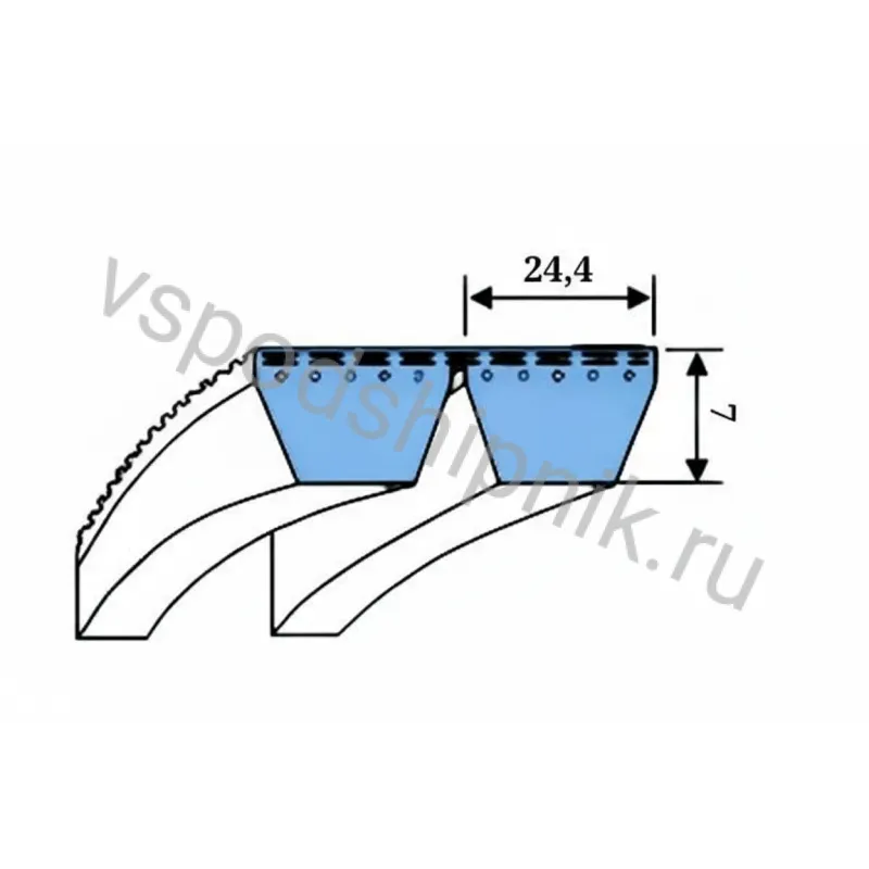 Ремень клиновой многоручьевой 2R 11M 2180 Mitsuboshi 360