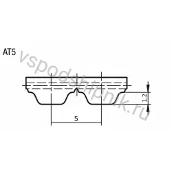 Ремень зубчатый AT5/500 Graf