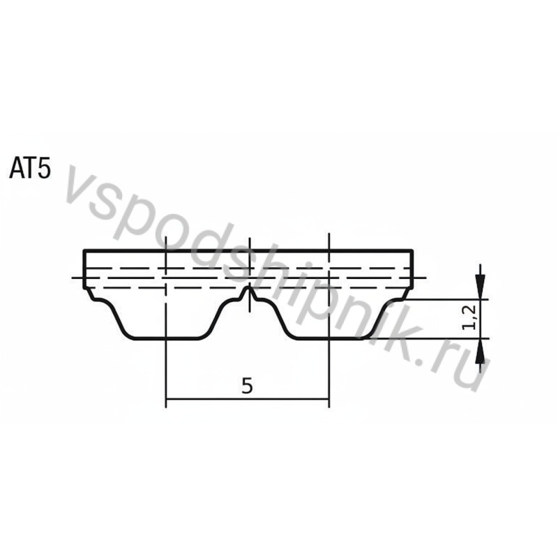 Ремень 100 AT5 CSHBELT 360