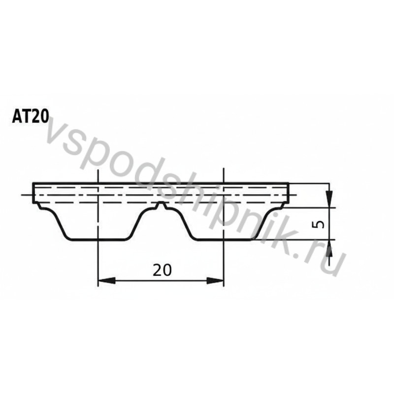 Ремень 25 AT20 CSHBELT 360