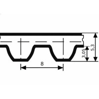 Ремень STD 1120 S8M ширина 20 мм CSHBELT
