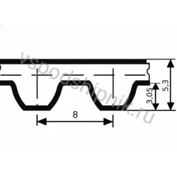 Ремень STD 1120 S8M ширина 20 мм CSHBELT