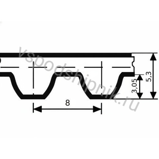 Ремень STD 1120 S8M ширина 20 мм CSHBELT