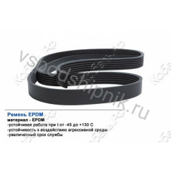 Ремень поликлиновой 15PK1651 EPDM GLOBELT
