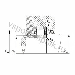 Подшипник роликовый NJ2308-E-XL-TVP2 FAG