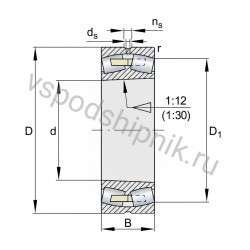 Подшипник роликовый 23220-E1A-XL-K-M INA