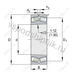 Подшипник роликовый 23220-E1A-XL-K-M INA