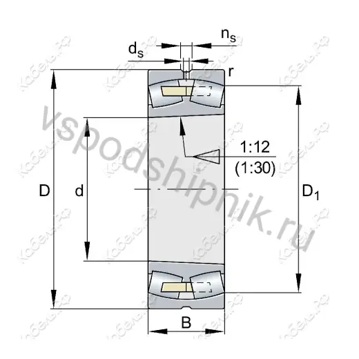 Подшипник роликовый 23220-E1A-XL-K-M INA