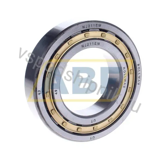 Подшипник роликовый цилиндрический однорядный NJ211EM C3 Rollway