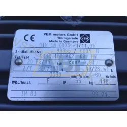 Электродвигатель K11R160MX2B3 VEM, 15 кВт