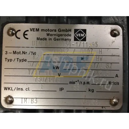 Электродвигатель K21R180L8-4B3 VEM, 16 кВт