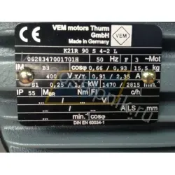 Электродвигатель K21R90S4-2LB3 VEM, 1,1 кВт