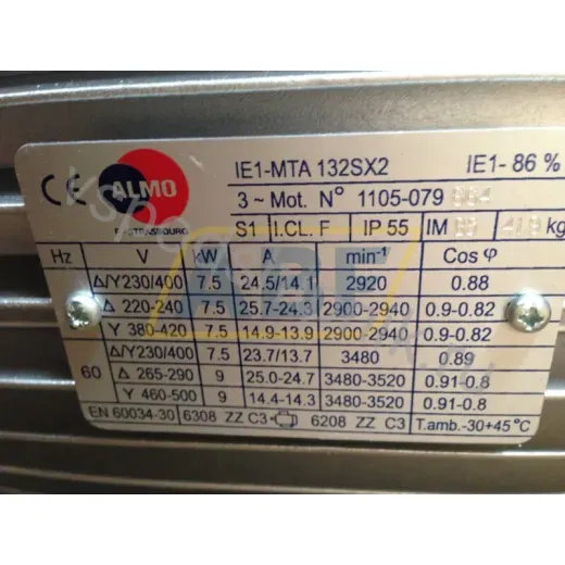 Электродвигатель MTA132SX2B5 Almo, 7,5 кВт