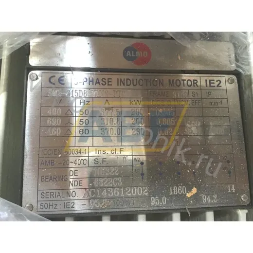 Электродвигатель SM2-315D8-VLNS-PTCB3 Almo, 200 кВт