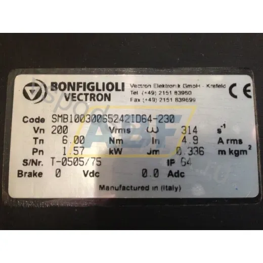 Электродвигатель SMB10030065242ID64-230 Bonfiglioli