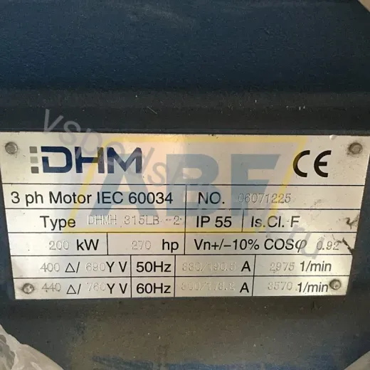 Электродвигатель DHMH315LB2B5 DHM, 200 кВт