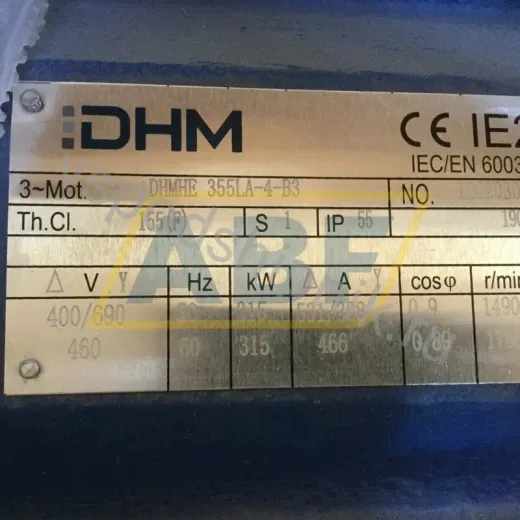 Электродвигатель DHMHE355LA4B3 DHM, 315 кВт