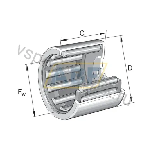 Сепаратор с игольчатыми роликами BCE2020B INA 31.75×38.1×31.75 мм