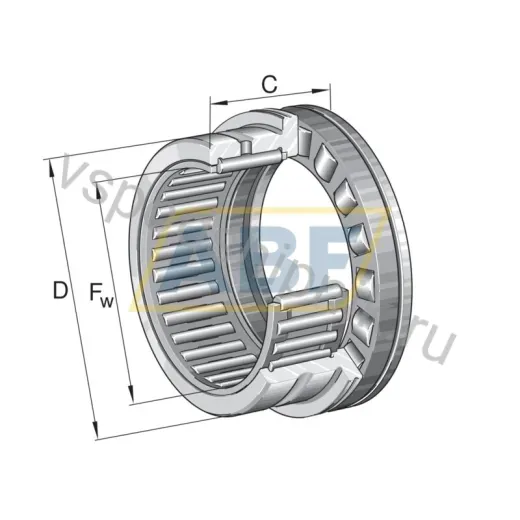 Сепаратор с игольчатыми роликами NKXR50-XL-H+33+25 INA