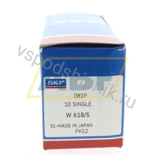 Подшипник шариковый из нержавеющей стали W618/5 SKF 5×11×3 мм