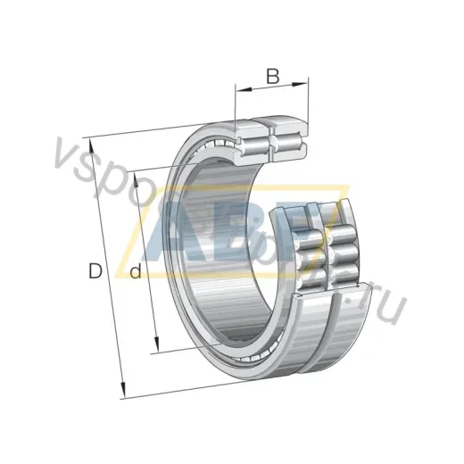 Подшипник роликовый цилиндрический двухрядный SL18-5013B C3 2S INA 65×100×46 мм