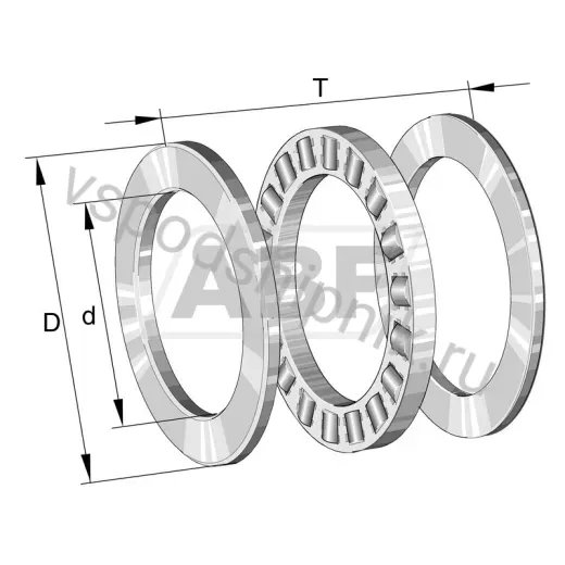 Подшипник упорный роликовый цилиндрический 81180-MB FAG 400×480×65 мм