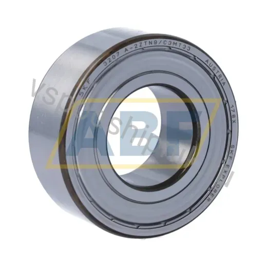 Подшипник шариковый радиально-упорный двухрядный 3207A-2ZTN9/C3MT33 SKF 35×72×27 мм