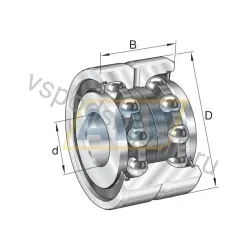 Подшипник упорно-радиальный шариковый двойной ZKLN4090-2Z INA
