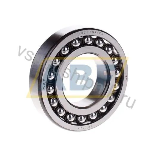 Подшипник шариковый самоустанавливающийся двухрядный 1208ETN9/C3 SKF 40×80×18 мм