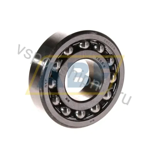 Подшипник шариковый самоустанавливающийся двухрядный 1305K SKF 25×62×17 мм