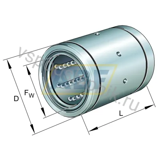 Подшипник линейный шариковый KB1636 INA 16×26×36 мм