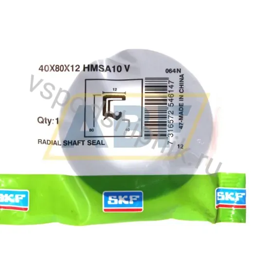 Манжета резиновая двухкромочная с пружиной 40X80X12HMSA10V SKF
