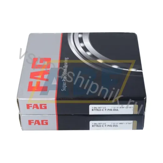 Подшипник шариковый радиально-упорный однорядный B71922-C-T-P4S-DUL FAG 110×150×40 мм