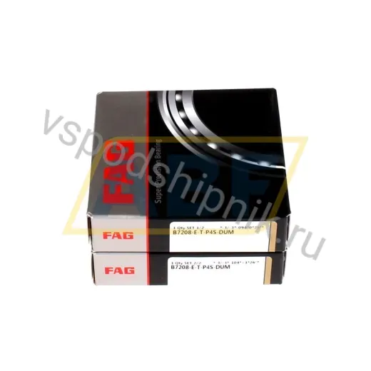 Подшипник шариковый радиально-упорный однорядный B7208-E-T-P4S-DUM FAG 40×80×36 мм