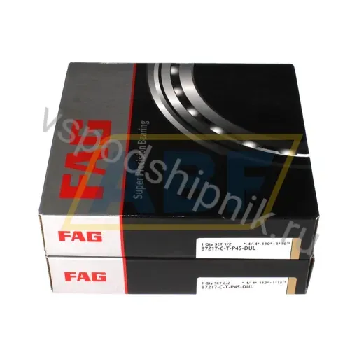Подшипник шариковый радиально-упорный однорядный B7217-C-T-P4S-DUL FAG 85×150×56 мм