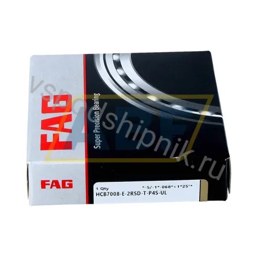 Подшипник шариковый радиально-упорный однорядный HCB7008-E-2RSD-T-P4S-UL FAG