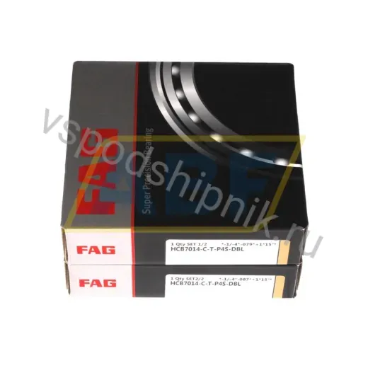 Подшипник шариковый радиально-упорный однорядный HCB7014-C-T-P4S-DBL FAG