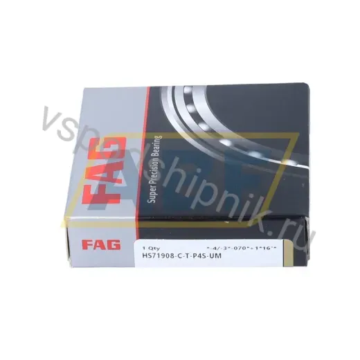 Подшипник шариковый радиально-упорный однорядный HS71908-C-T-P4S-UM FAG 40×62×12 мм