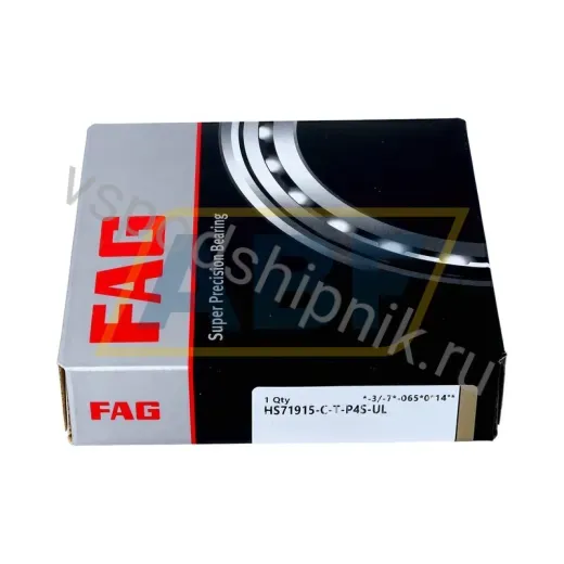 Подшипник шариковый радиально-упорный однорядный HS71915-C-T-P4S-UL FAG 75×105×16 мм