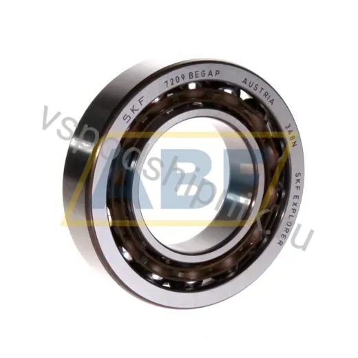 Подшипник шариковый радиально-упорный однорядный 7209BEGAP SKF 45×85×19 мм