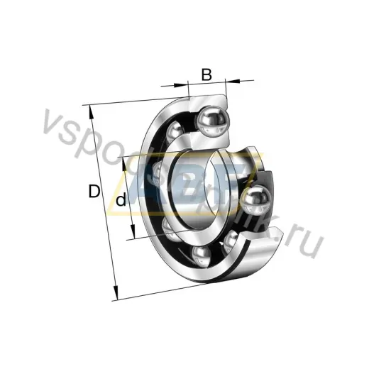 Подшипник шариковый радиальный однорядный 61811-TVHB FAG