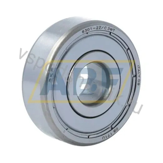 Подшипник шариковый радиальный однорядный 6301-2Z/C3WT SKF