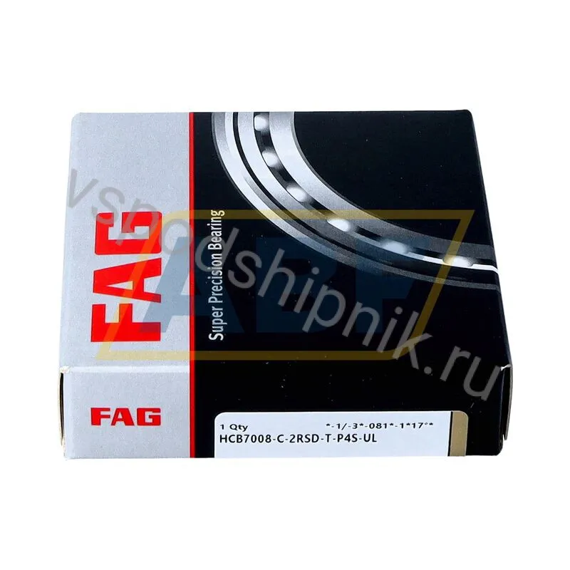 Подшипник шариковый радиально-упорный однорядный HCB7008-C-2RSD-T-P4S-UL FAG 360