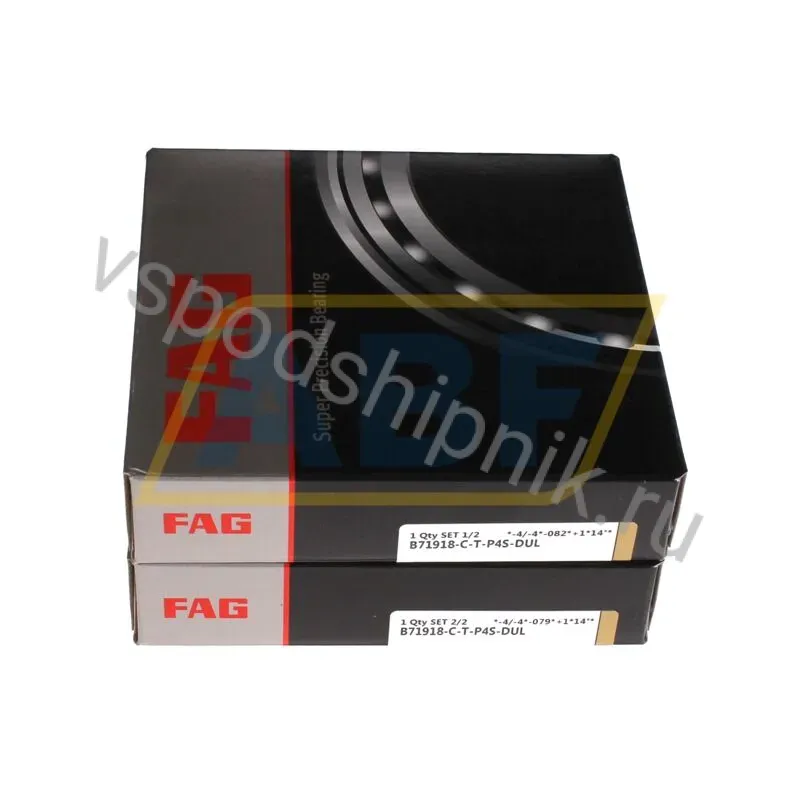 Подшипник шариковый радиально-упорный однорядный B71918-C-T-P4S-DUL FAG 360