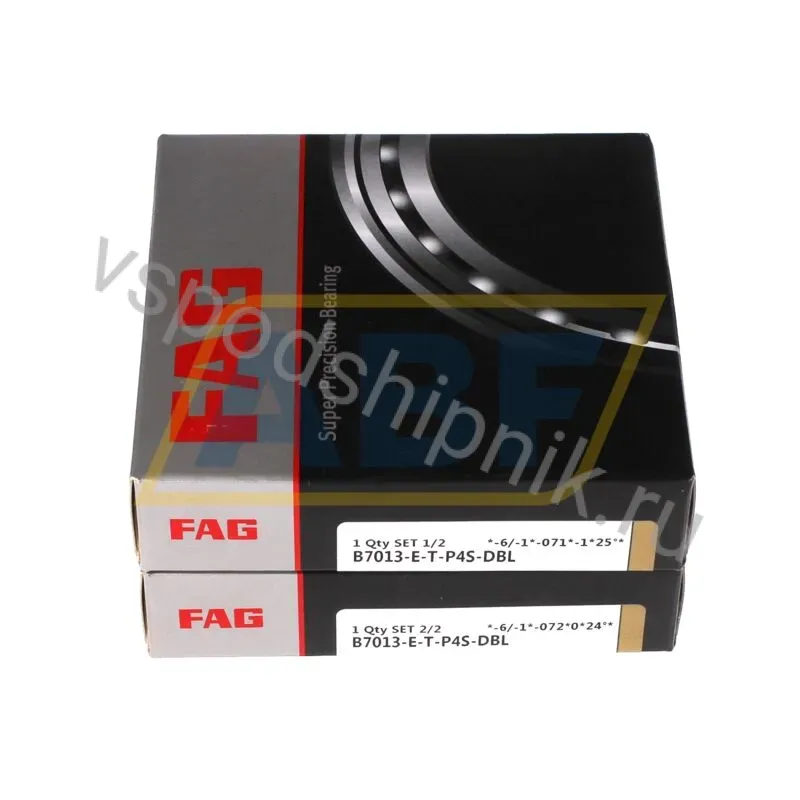 Подшипник шариковый радиально-упорный однорядный B7013-E-T-P4S-DBL FAG 360
