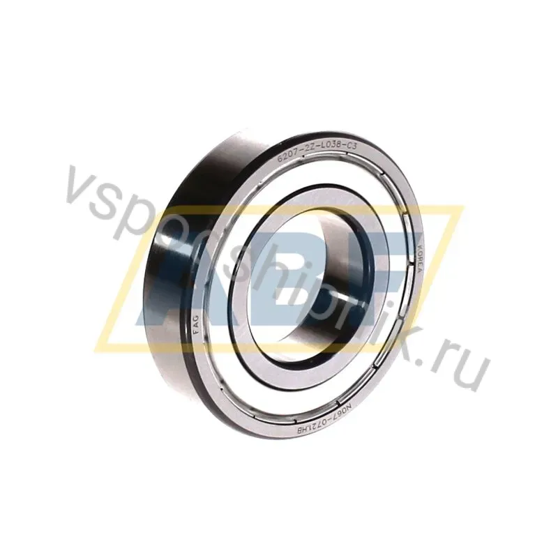 Подшипник шариковый радиальный однорядный 6207-2Z-L038-C3 FAG 360