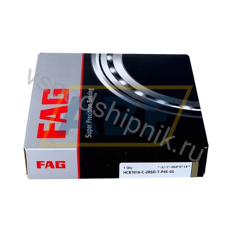 Подшипник шариковый радиально-упорный однорядный HCB7016-C-2RSD-T-P4S-UL FAG 360