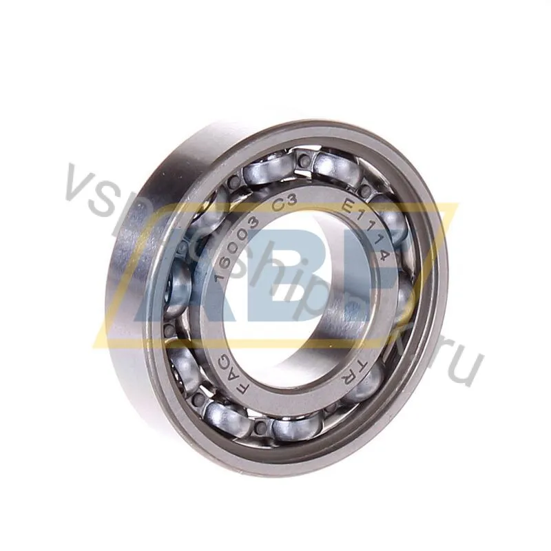 Подшипник шариковый радиальный однорядный 16003-A-C3 FAG 360