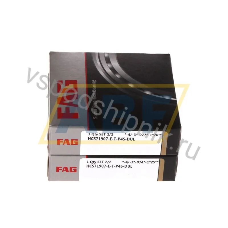 Подшипник шариковый радиально-упорный однорядный HCS71907-E-T-P4S-DUL FAG 360